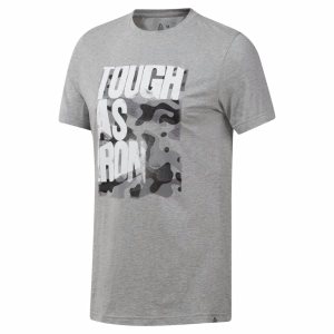 Reebok Tough As Iron Crew T Shirt Herren - Grau - DE 098-LRG